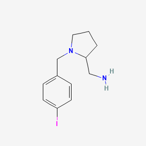 molecular formula C12H17IN2 B1444115 {1-[(4-Iodophenyl)methyl]pyrrolidin-2-yl}methanamine CAS No. 1481798-77-9
