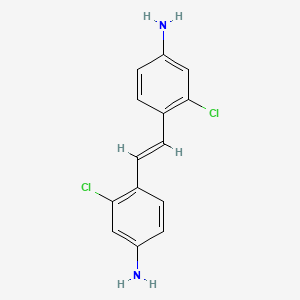 molecular formula C14H12Cl2N2 B14441180 4,4'-Stilbenediamine, 2,2'-dichloro- CAS No. 73926-91-7