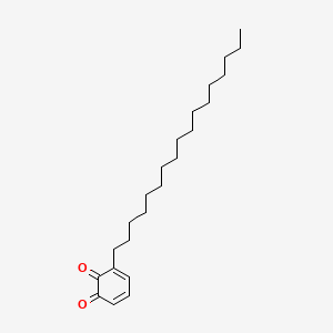 molecular formula C23H38O2 B14441181 3,5-Cyclohexadiene-1,2-dione, 3-heptadecyl- CAS No. 75776-33-9