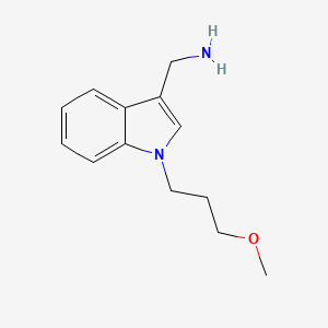 molecular formula C13H18N2O B1444119 C-[1-(3-Methoxypropyl)-1H-indol-3-yl]-methylamine CAS No. 1341659-04-8