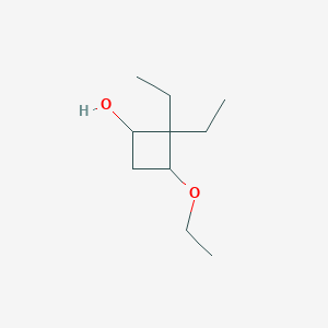 molecular formula C10H20O2 B1444120 3-Ethoxy-2,2-diethylcyclobutan-1-ol CAS No. 1376341-23-9