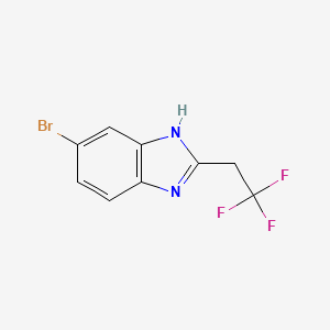 molecular formula C9H6BrF3N2 B1444122 5-溴-2-(2,2,2-三氟乙基)-1H-1,3-苯并二唑 CAS No. 1341801-56-6