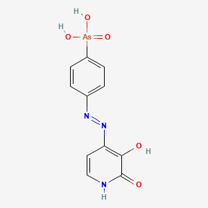 {4-[2-(2,3-Dioxo-2,3-dihydropyridin-4-yl)hydrazinyl]phenyl}arsonic acid