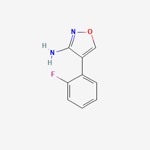 molecular formula C9H7FN2O B1444125 4-(2-Fluorophenyl)-1,2-oxazol-3-amine CAS No. 1267666-36-3