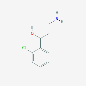 molecular formula C9H12ClNO B1444127 3-氨基-1-(2-氯苯基)丙醇 CAS No. 1225522-13-3