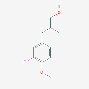 molecular formula C11H15FO2 B1444130 3-(3-Fluoro-4-méthoxyphényl)-2-méthylpropan-1-ol CAS No. 1339913-41-5