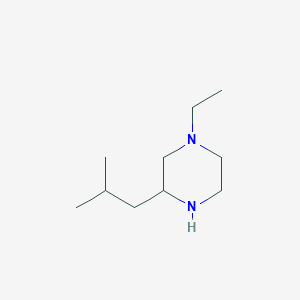 molecular formula C10H22N2 B1444131 1-Ethyl-3-(2-methylpropyl)piperazine CAS No. 1248907-75-6