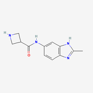 molecular formula C12H14N4O B1444135 N-(2-Methyl-1H-benzo[d]imidazol-6-yl)azetidine-3-carboxamide CAS No. 1361116-35-9