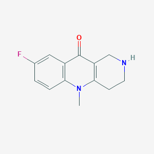 molecular formula C13H13FN2O B1444137 8-fluoro-5-methyl-1,3,4,5-tetrahydrobenzo[b][1,6]naphthyridin-10(2H)-one CAS No. 1355180-85-6