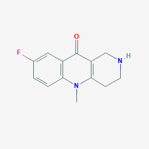 molecular formula C13H13FN2O B1444137 8-氟-5-甲基-1,3,4,5-四氢苯并[b][1,6]萘啶-10(2H)-酮 CAS No. 1355180-85-6