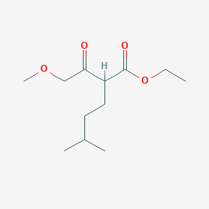 molecular formula C12H22O4 B1444139 Ethyl 2-(methoxyacetyl)-5-methylhexanoate CAS No. 1374509-61-1