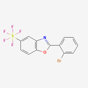 molecular formula C13H7BrF5NOS B1444140 2-(2-Bromophenyl)-5-(pentafluorosulfanyl)benzooxazole CAS No. 1379811-82-1