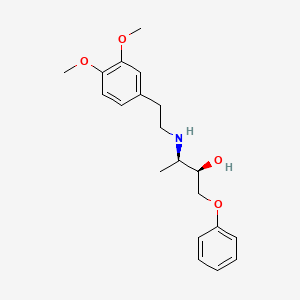 2-Butanol, 3-((2-(3,4-dimethoxyphenyl)ethyl)amino)-1-phenoxy-, (R*,R*)-