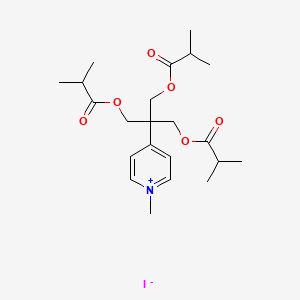 1-Methyl-4-(2-hydroxy-1,1-bis(hydroxymethyl)ethyl)pyridinium iodide triisobutyrate