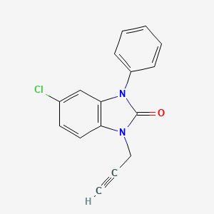 2H-Benzimidazol-2-one, 1,3-dihydro-5-chloro-3-phenyl-1-(2-propynyl)-