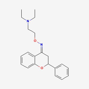 2,3-Dihydro-2-phenyl-4H-1-benzopyran-4-one O-(2-(diethylamino)ethyl)oxime