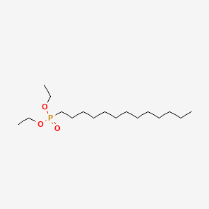 molecular formula C17H37O3P B14441504 Phosphonic acid, tridecyl-, diethyl ester CAS No. 73790-32-6