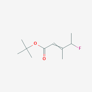 molecular formula C10H17FO2 B14441509 tert-Butyl 4-fluoro-3-methylpent-2-enoate CAS No. 77163-73-6