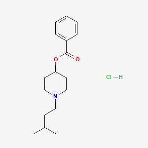 molecular formula C17H26ClNO2 B14441518 1-Isoamyl-4-piperidyl benzoate hydrochloride CAS No. 78219-60-0