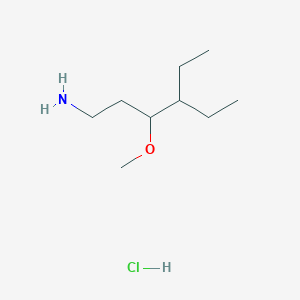 molecular formula C9H22ClNO B1444158 4-Ethyl-3-methoxyhexan-1-amine hydrochloride CAS No. 1423025-49-3