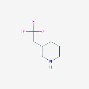 molecular formula C7H12F3N B1444160 3-(2,2,2-Trifluoroethyl)piperidine CAS No. 1368342-91-9