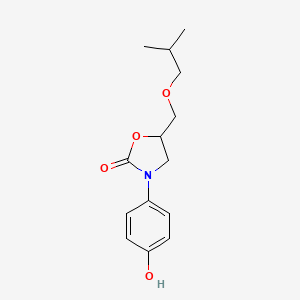 3-(4-Hydroxyphenyl)-5-[(2-methylpropoxy)methyl]-1,3-oxazolidin-2-one