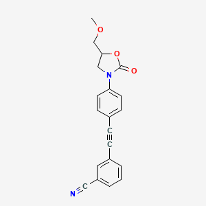 3-((4-(5-(Methoxymethyl)-2-oxo-3-oxazolidinyl)phenyl)ethynyl)benzonitrile