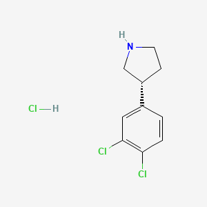 molecular formula C10H12Cl3N B1444168 (R)-3-(3,4-diclorofenil)pirrolidina clorhidrato CAS No. 1384269-00-4