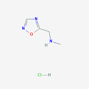 molecular formula C4H8ClN3O B1444170 Methyl(1,2,4-oxadiazol-5-ylmethyl)amine hydrochloride CAS No. 1394042-35-3