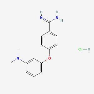 molecular formula C15H18ClN3O B1444171 4-[3-(二甲氨基)苯氧基]苯-1-甲酰胺盐酸盐 CAS No. 1394041-01-0