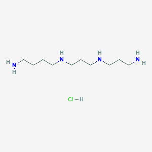 molecular formula C10H27ClN4 B1444179 N1-(3-((3-Aminopropyl)amino)propyl)butane-1,4-diamine hydrochloride CAS No. 1255099-40-1
