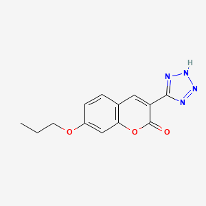 2H-1-Benzopyran-2-one, 7-propoxy-3-(1H-tetrazol-5-yl)-