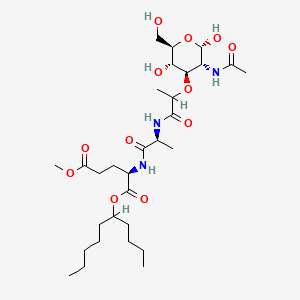 D-Glutamic acid, N-(N-(N-acetylmuramoyl)-L-alanyl)-, 5-decyl 1-methyl ester