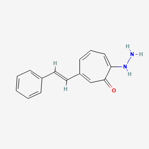 2-hydrazinyl-6-[(E)-2-phenylethenyl]cyclohepta-2,4,6-trien-1-one