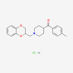 Methanone, (1-((2,3-dihydro-1,4-benzodioxin-2-yl)methyl)-4-piperidinyl)(4-methylphenyl)-, hydrochloride