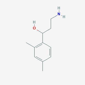 molecular formula C11H17NO B1444189 3-氨基-1-(2,4-二甲基苯基)丙-1-醇 CAS No. 1215954-90-7