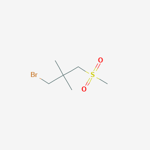 molecular formula C6H13BrO2S B1444191 1-Bromo-3-methanesulfonil-2,2-dimetilpropano CAS No. 1423029-70-2