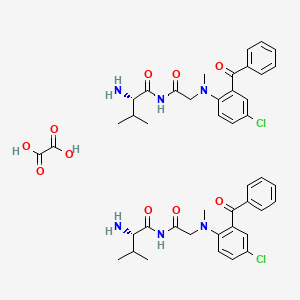 (2S)-2-amino-N-[2-(2-benzoyl-4-chloro-N-methylanilino)acetyl]-3-methylbutanamide;oxalic acid