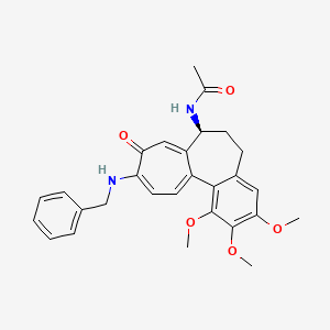 Acetamide, N-(5,6,7,9-tetrahydro-1,2,3-trimethoxy-9-oxo-10-((phenylmethyl)amino)benzo(a)heptalen-7-yl)-, (S)-