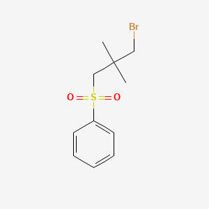 molecular formula C11H15BrO2S B1444192 (3-溴-2,2-二甲基丙烷磺酰基)苯 CAS No. 16462-88-7