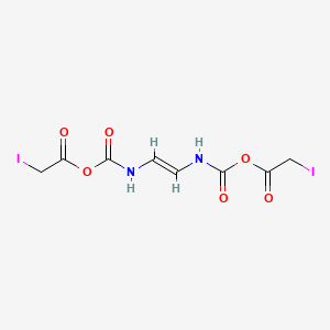 molecular formula C8H8I2N2O6 B14441978 N,N'-Vinylenebis(iodoacetic acid carbamic acid anhydride) CAS No. 73622-91-0