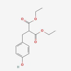 molecular formula C14H18O5 B14441994 Propanedioic acid, [(4-hydroxyphenyl)methyl]-, diethyl ester CAS No. 76510-82-2