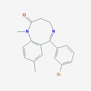 6-(3-Bromophenyl)-1,2,3,4-tetrahydro-1,8-dimethyl-1,5-benzodiazocin-2-one