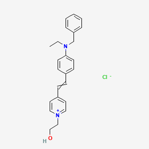 2-[4-[2-[4-[benzyl(ethyl)amino]phenyl]ethenyl]pyridin-1-ium-1-yl]ethanol;chloride