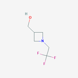 molecular formula C6H10F3NO B1444202 [1-(2,2,2-三氟乙基)氮杂环丁-3-基]甲醇 CAS No. 1498106-29-8