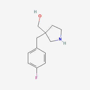 molecular formula C12H16FNO B1444204 {3-[(4-Fluorophényl)méthyl]pyrrolidin-3-yl}méthanol CAS No. 1497957-78-4