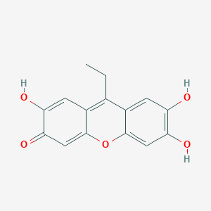 molecular formula C15H12O5 B14442044 9-Ethyl-2,6,7-trihydroxy-3H-xanthen-3-one CAS No. 76110-19-5