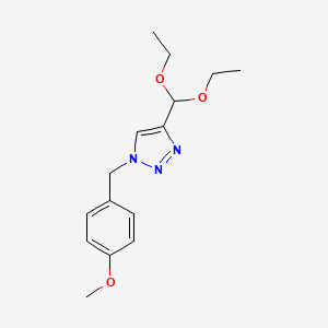 molecular formula C15H21N3O3 B1444205 4-(Diethoxymethyl)-1-[(4-methoxyphenyl)methyl]-1,2,3-triazole CAS No. 1494137-73-3