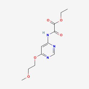 Acetic acid, ((6-(2-methoxyethoxy)-4-pyrimidinyl)amino)oxo-, ethyl ester