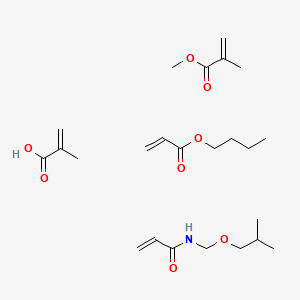 molecular formula C24H41NO8 B14442069 butyl prop-2-enoate;methyl 2-methylprop-2-enoate;2-methylprop-2-enoic acid;N-(2-methylpropoxymethyl)prop-2-enamide CAS No. 76081-68-0